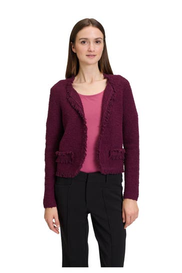 CARTOON Strickjacke aubergine