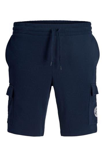 JACK & JONES Sweatshorts dunkelblau