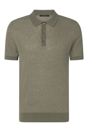 WINDSOR. Leinenmix-Polo 'Lindo' graugrün