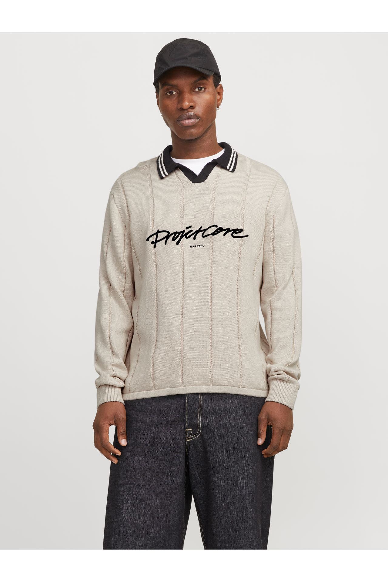 JACK & JONES Strick-Polo zweifarbig, Bild 1