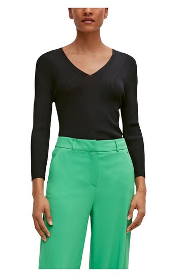 COMMA, Strickpullover schwarz