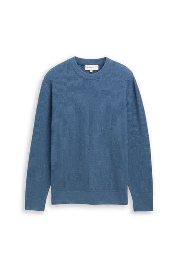 TOM TAILOR Strickpullover azurblau