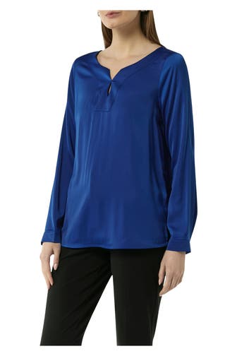 COMMA, Blusenshirt königsblau