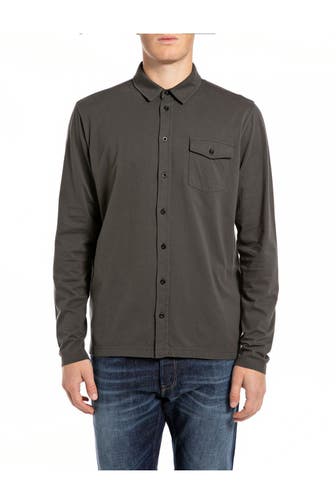 REPLAY Jersey-Hemd Regular Fit