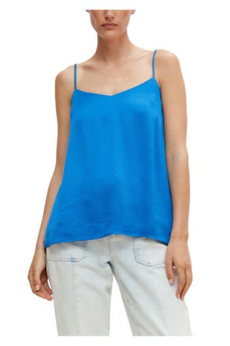 COMMA, Satin-Top azurblau