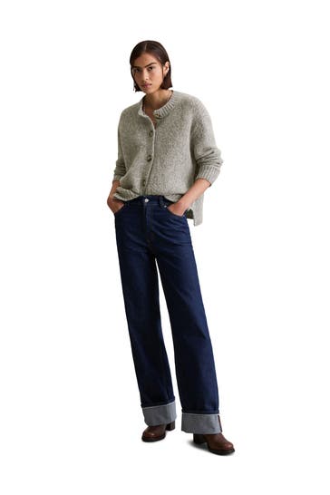 MARC O'POLO DENIM Wollmix-Cardigan grau