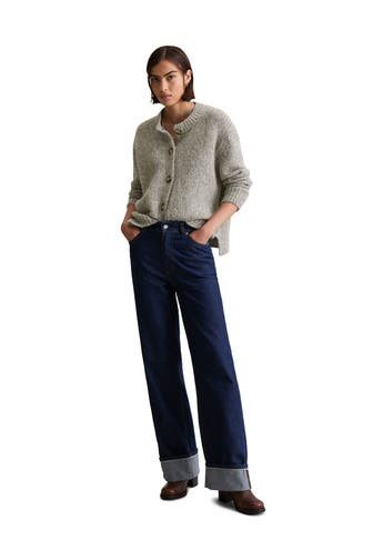 MARC O'POLO DENIM Wollmix-Cardigan grau