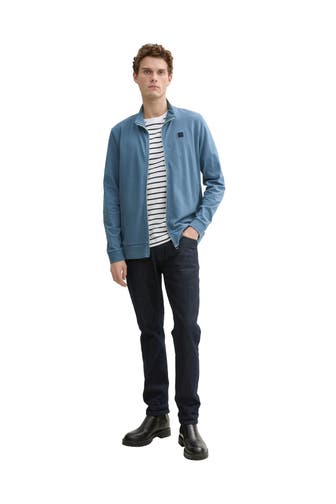 TOM TAILOR Sweatjacke taubenblau