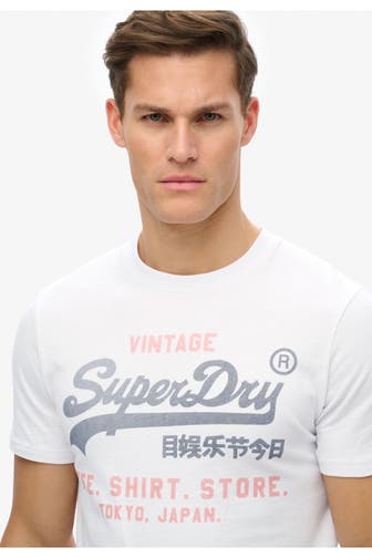 SUPERDRY T-Shirt 'Heritage Relaxed' weiß