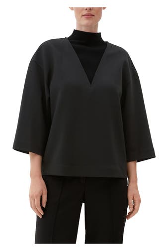 S.OLIVER BLACK LABEL Casual-Bluse schwarz