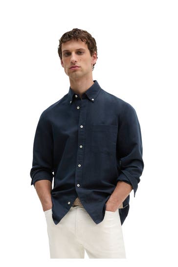 MARC O'POLO Leinenmix-Hemd Regular Fit