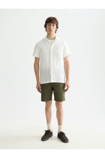 SCOTCH & SODA Kurzarmhemd weiß Regular Fit