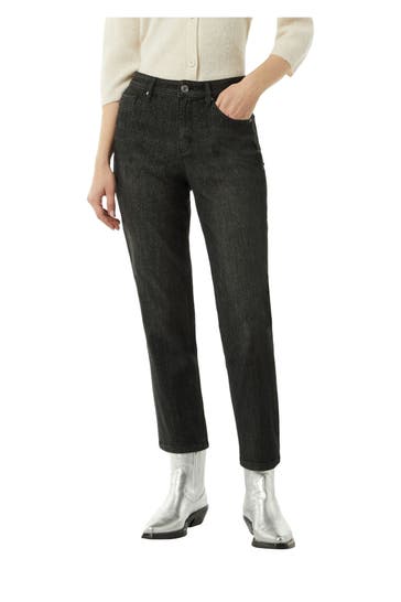 COMMA, Jeanshose schwarz straight