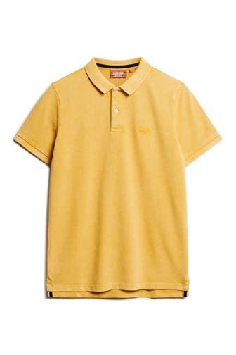 SUPERDRY Polo-Shirt 'Vintage Destroy' gelb