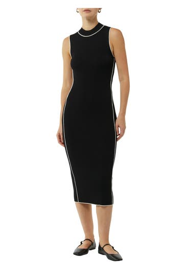 COMMA, Strickkleid schwarz