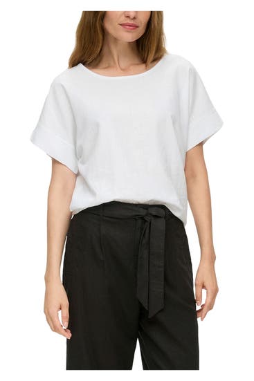 S.OLIVER - Leinenmix-Shirt weiß
