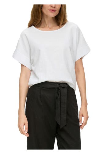 S.OLIVER Leinenmix-Shirt weiß