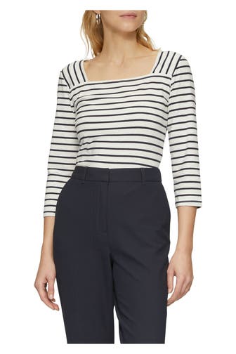 S.OLIVER BLACK LABEL Langarmshirt gemustert