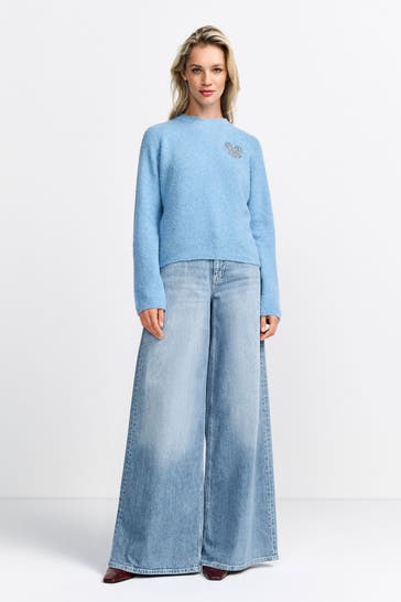 RICH & ROYAL Strickpullover hellblau