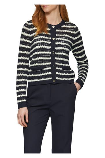 S.OLIVER BLACK LABEL Strickjacke gestreift