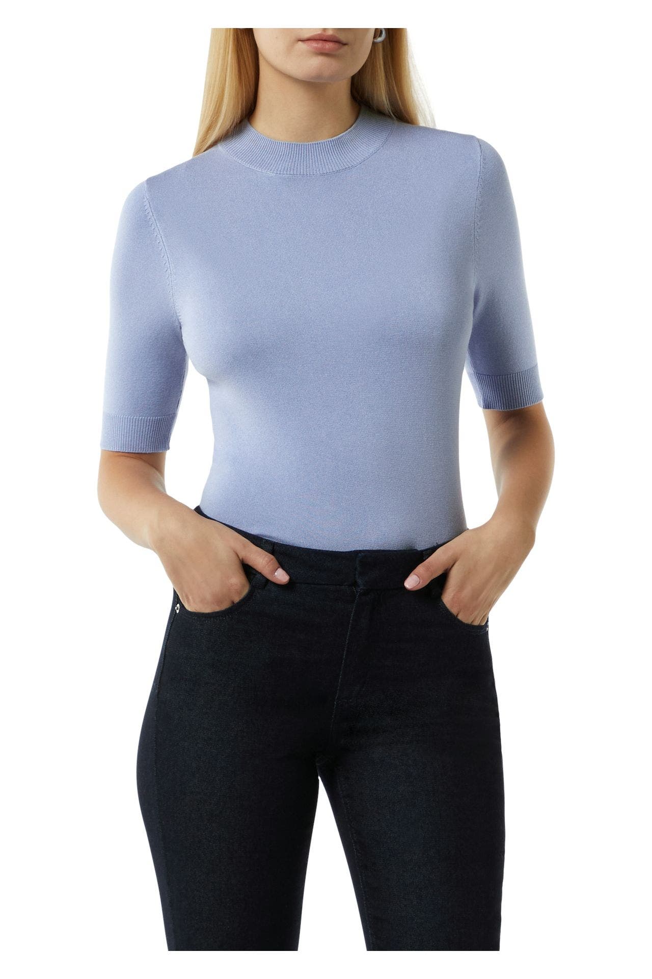 COMMA, Strickshirt taubenblau, Bild 1