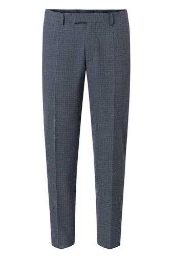 STRELLSON Business-Hose Kynd dunkelblau-schwarz gemustert Straight