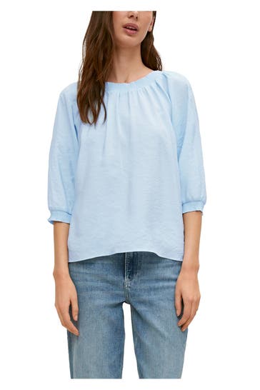 COMMA, Blusenshirt eisblau