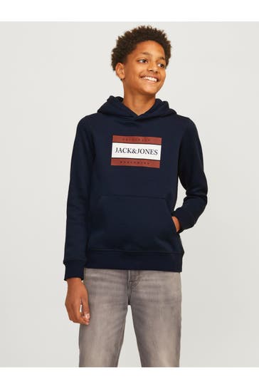 JACK & JONES Hoodie dunkelblau
