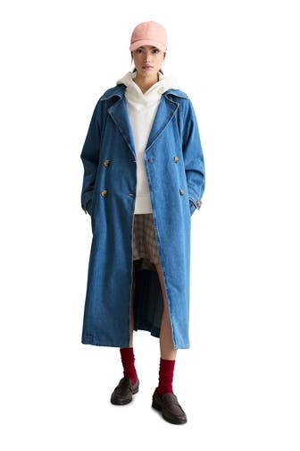 MARC O'POLO DENIM Denim-Trenchcoat blau