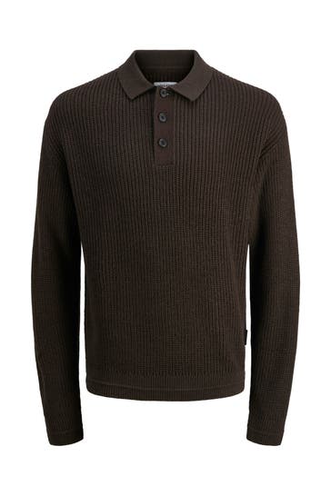 JACK & JONES Strick-Troyer dunkelbraun