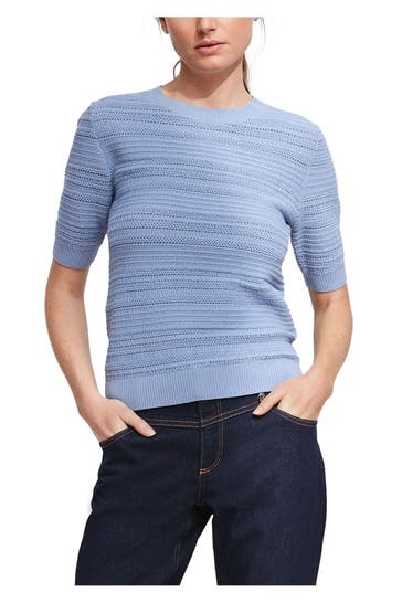 COMMA, Strickshirt taubenblau