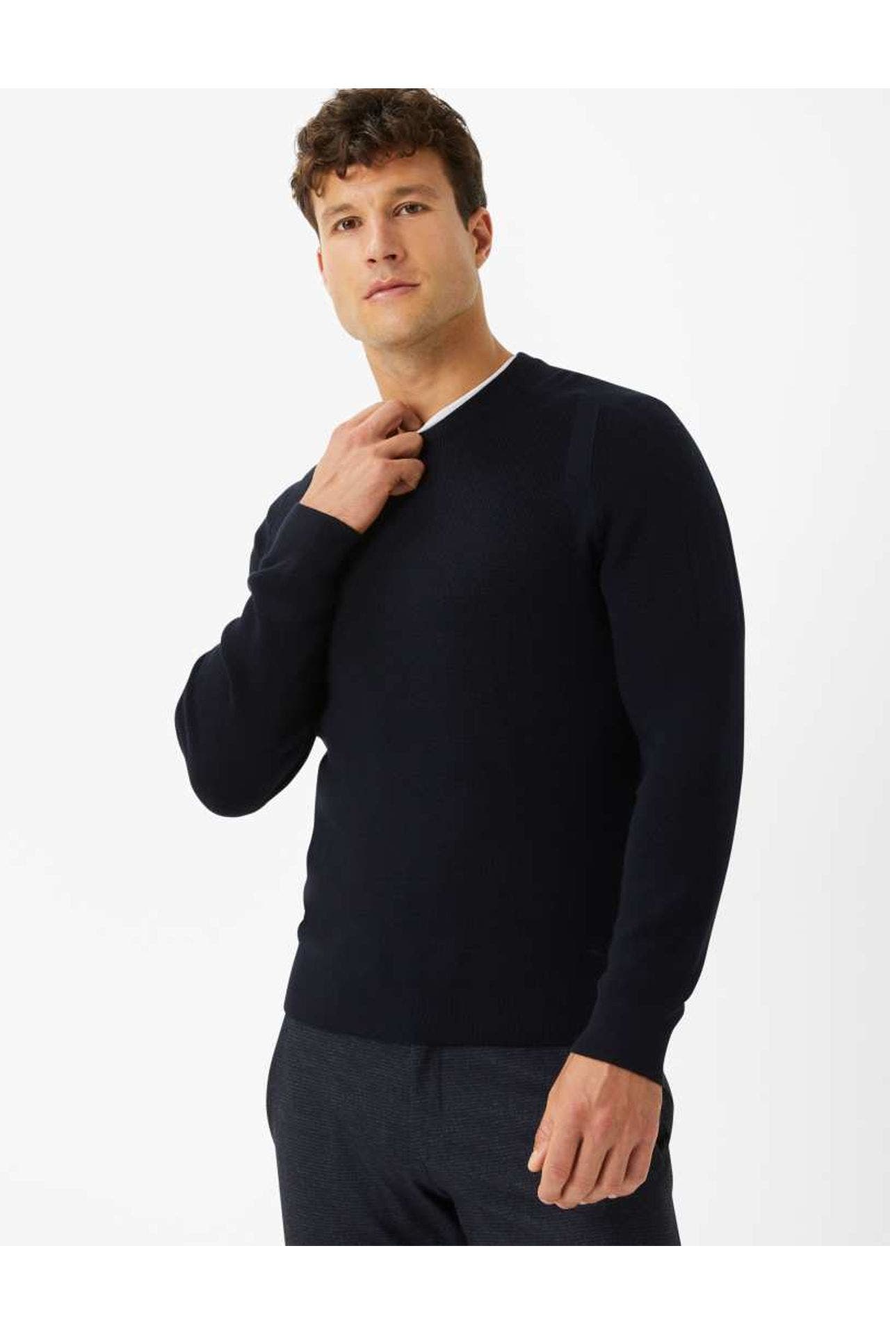 BRAX Strickpullover 'Roy' nachtblau, Bild 1