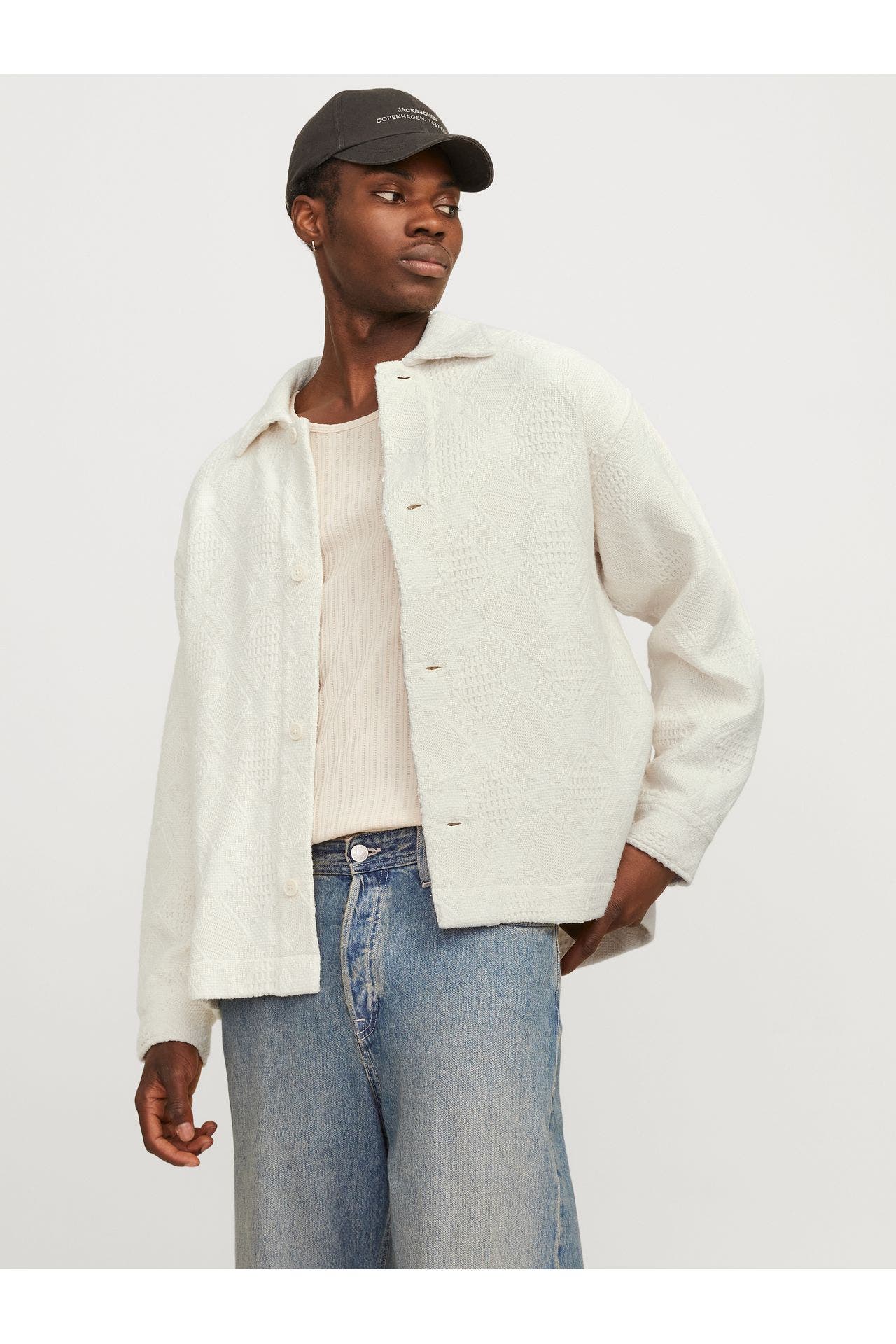 JACK & JONES Overshirt 'Jorgreen' creme, Bild 1