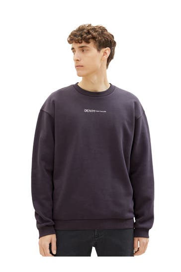 TOM TAILOR Sweatshirt dunkelgrau