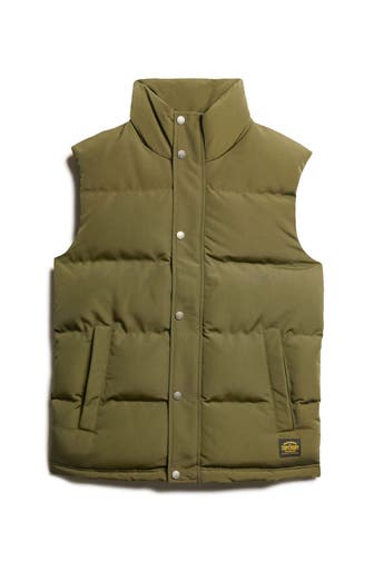 SUPERDRY Steppweste dunkelgrün