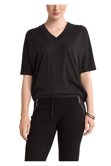 COMMA, T-Shirt schwarz