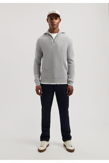 DSTREZZED Strickpullover 'Stefan' hellgrau