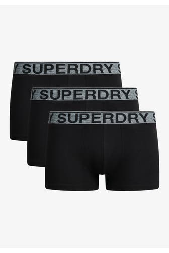 SUPERDRY 3er Pack Boxer Trunks schwarz