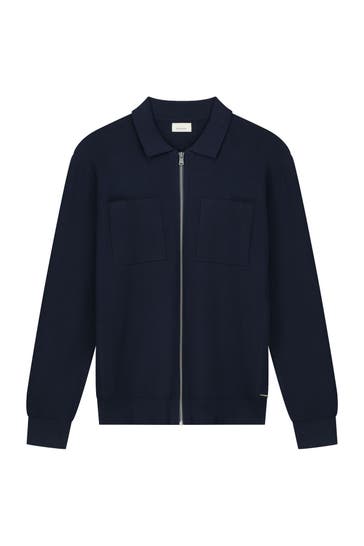 DSTREZZED Strickjacke dunkelblau