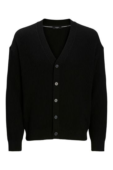 JACK & JONES Strickjacke schwarz