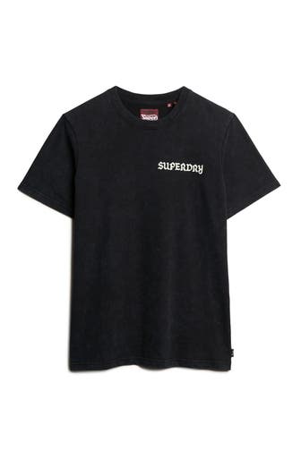 SUPERDRY T-Shirt 'Tattoo Graphic' schwarzgrau
