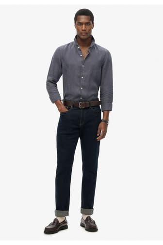 SUPERDRY Leinen-Hemd 'Vacation' Slim Fit