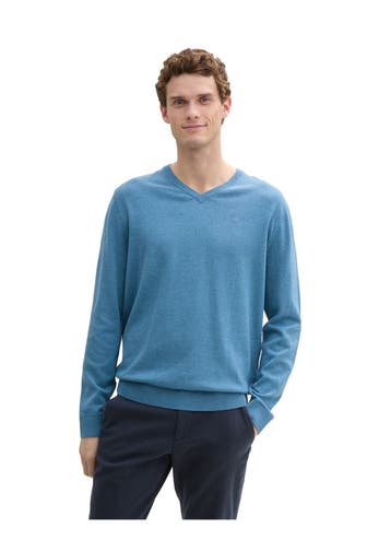 TOM TAILOR Strickpullover blau