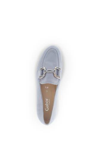 GABOR Leder-Slipper hellblau
