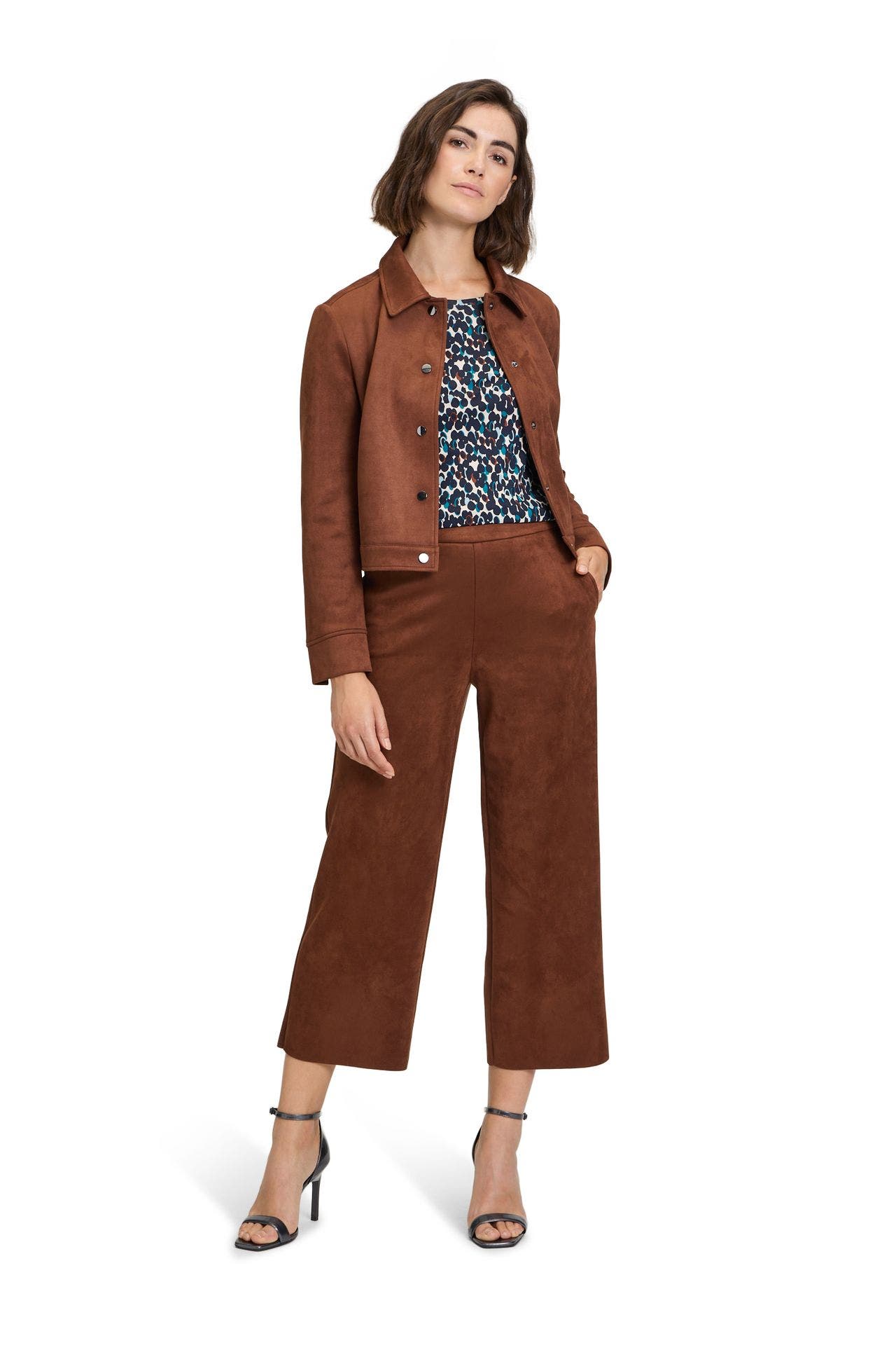 BETTY BARCLAY Lederimitathose braun, Bild 1