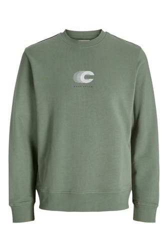JACK & JONES Sweatshirt grüngrau