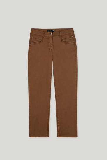 LUISA CERANO Stretch-Jeans rostbraun tapered