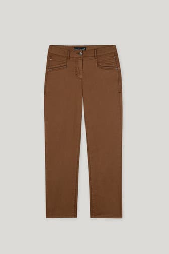 LUISA CERANO Stretch-Jeans rostbraun tapered