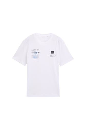 TOM TAILOR T-Shirt weiß