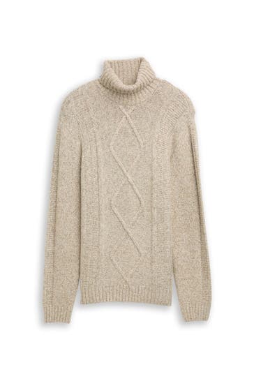 TOM TAILOR Rollkragenpullover greige